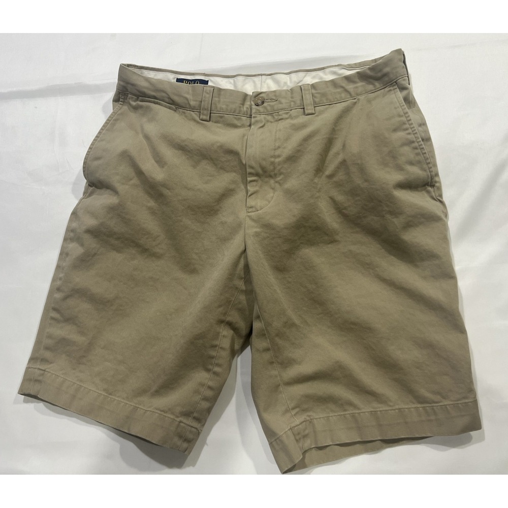 Polo Ralph Lauren Chino Shorts Mens 34 Tan Preppy Casual